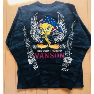 バンソン(VANSON)のバンソン VANSON ルーニーテューンズ 天竺 長袖Tシャツ　ロンT Sサイズ(Tシャツ/カットソー(七分/長袖))