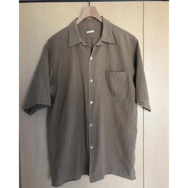 comoli 20ss ベタシャンオープンカラーシャツ Khaki サイズ2