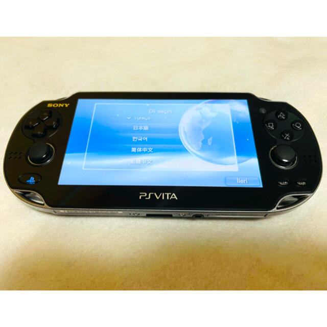 家庭用ゲーム機本体PSt Vita PCH-1100 クリスタルブラック 動作確認済み 画面傷無し