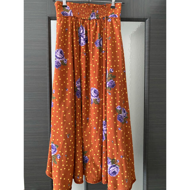 Lily Brown(リリーブラウン)のLily Brown ドットローズ柄スカート レディースのスカート(ロングスカート)の商品写真