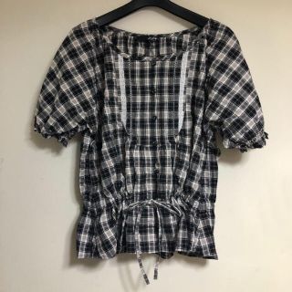 イーストボーイ(EASTBOY)のEASTBOY ブラウス チェック 9号 150cm 160cm 春初夏秋(シャツ/ブラウス(半袖/袖なし))