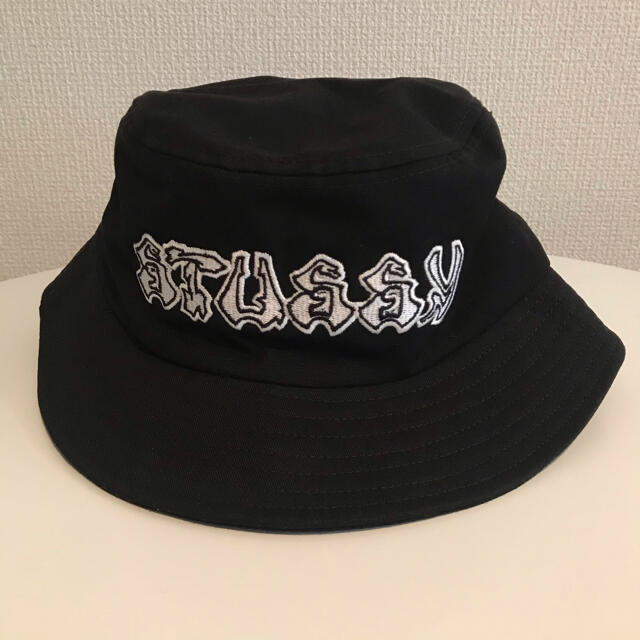 メンズstussy ステューシー　バケットハット　ブラック