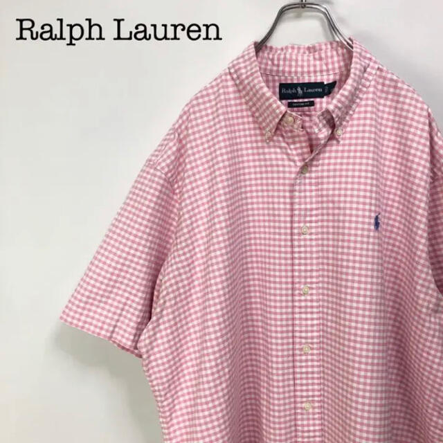 Ralph Lauren(ラルフローレン)のラルフローレン☆半袖ギンガムチェック BD ビッグシャツ メンズのトップス(シャツ)の商品写真