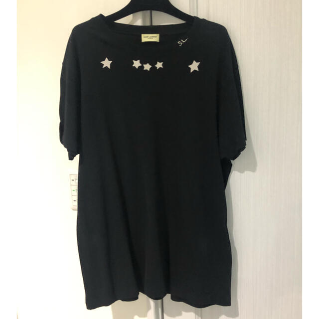 SAINT LAURENT PARIS SL Tシャツ　星刺繍　サンローラン