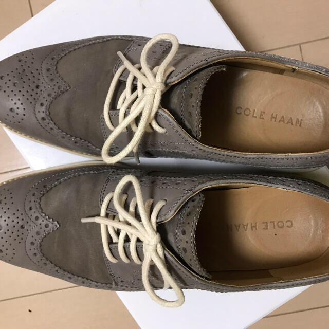 Cole Haan(コールハーン)のコールハーン　ルナグランド　ウィングチップ　グレー　8M メンズの靴/シューズ(ドレス/ビジネス)の商品写真