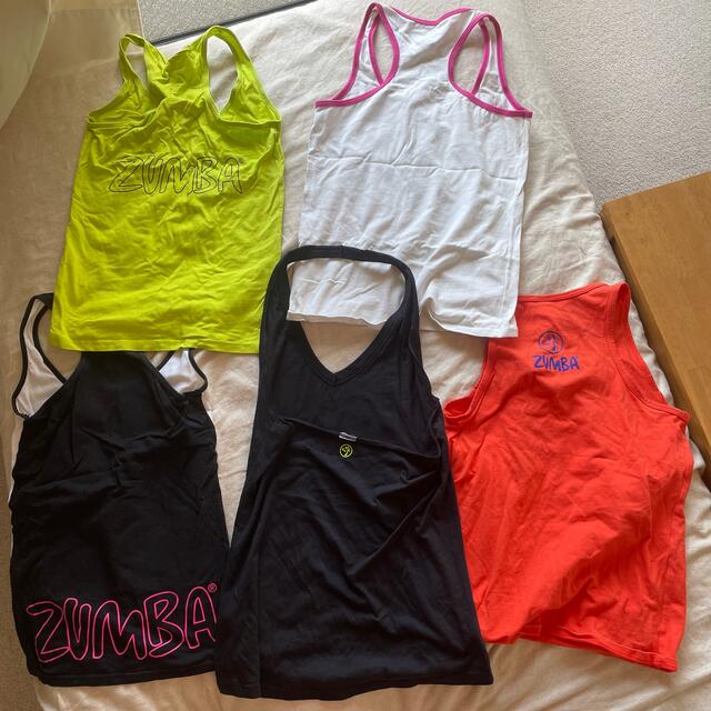 Zumba(ズンバ)の ZUMBA タンクトップ5着XS相当　まとめ売り スポーツ/アウトドアのスポーツ/アウトドア その他(ダンス/バレエ)の商品写真