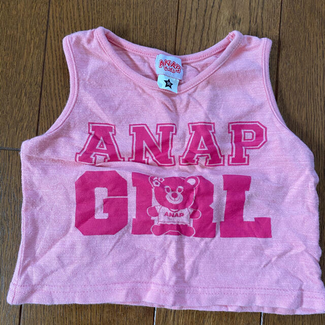 ANAP Kids(アナップキッズ)のANAPタンクトップ90 キッズ/ベビー/マタニティのキッズ服女の子用(90cm~)(Tシャツ/カットソー)の商品写真