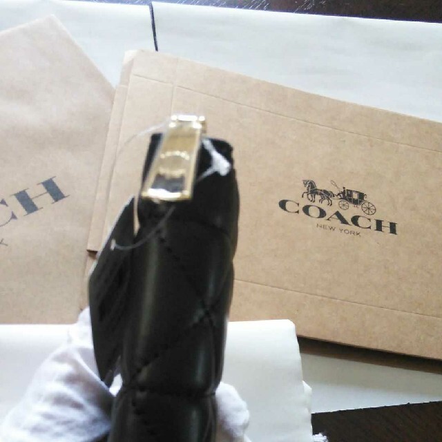 COACH(コーチ)の【COACH】 新品　 長財布　キルトタイプ　ブラック レディースのファッション小物(財布)の商品写真
