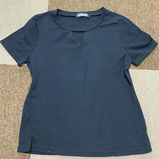 アナップ(ANAP)のブラック　Tシャツ(Tシャツ(半袖/袖なし))