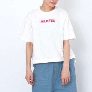 ミルクフェド(MILKFED.)のMILKFED. ミルクフェド　ロゴ　Tシャツ　半袖　白　ホワイト(Tシャツ(半袖/袖なし))