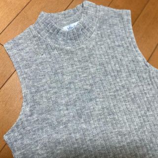 ザラ(ZARA)のグレー　ニット　タイトワンピース(ひざ丈ワンピース)