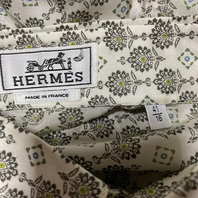 Hermes(エルメス)のエルメス　HERMES シルク　シルクシャツ　柄シャツ　シルク100% メンズのトップス(シャツ)の商品写真