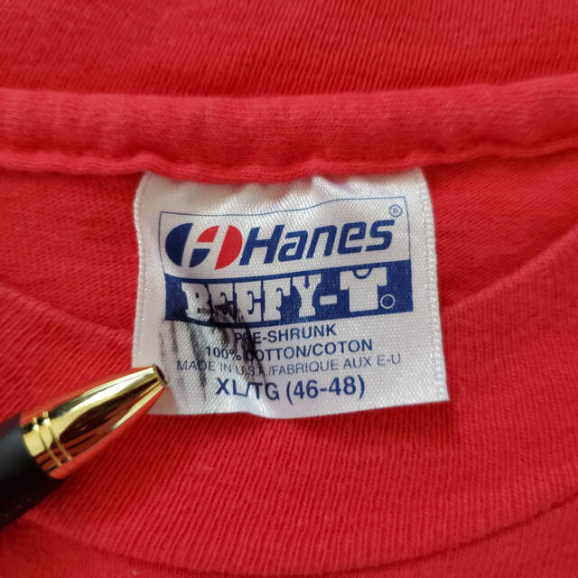 Hanes(ヘインズ)のUS古着 USA製 Tシャツ 発泡プリント フィッシュ アニマル ハワイ XL メンズのトップス(Tシャツ/カットソー(半袖/袖なし))の商品写真