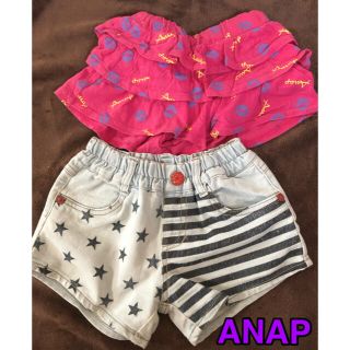 アナップキッズ(ANAP Kids)のANAP★2点セット★ショートパンツ♪夏コーデ♡110＋120cm(パンツ/スパッツ)