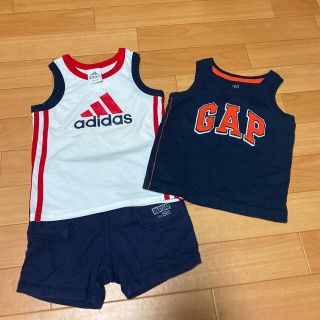 アディダス(adidas)の☆3枚セット☆adidas タンクトップ 90cm GAP 半ズボン(Ｔシャツ)