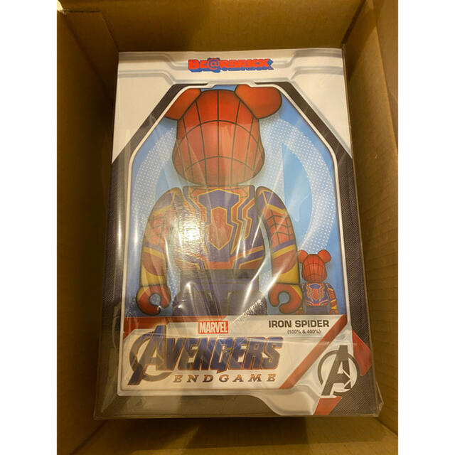 MEDICOM TOY(メディコムトイ)のBE@RBRICK IRON SPIDER 100% & 400% 新品未開封 エンタメ/ホビーのフィギュア(その他)の商品写真