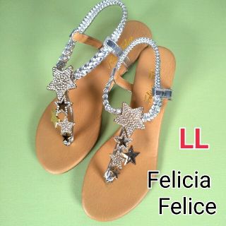 Felicia Felice◎ミュール サンダル(LL)お洒落 可愛い星チャーム(ミュール)