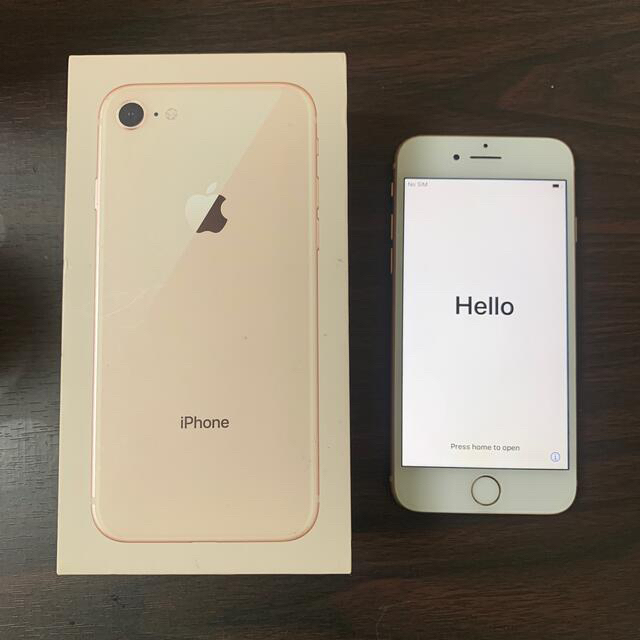 Apple(アップル)のiPhone8 本体 64GB Gold simフリー スマホ/家電/カメラのスマートフォン/携帯電話(スマートフォン本体)の商品写真