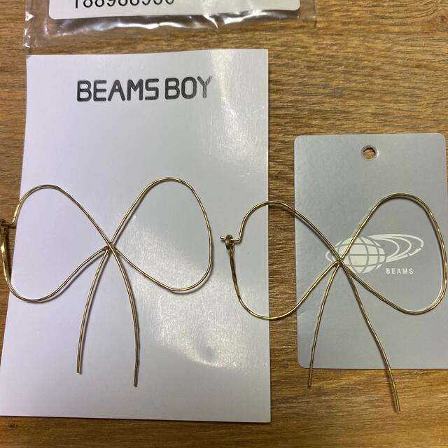 BEAMS BOY(ビームスボーイ)の【BEAMS】リボン型ピアス(未使用) レディースのアクセサリー(ピアス)の商品写真