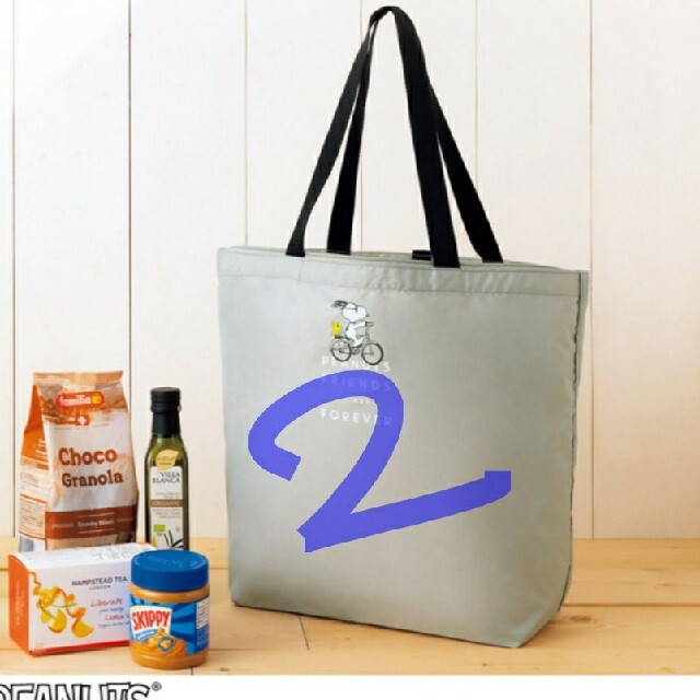 SNOOPY(スヌーピー)のインレッド付録２セットスヌーピー保冷つきエコバッグ レディースのバッグ(エコバッグ)の商品写真