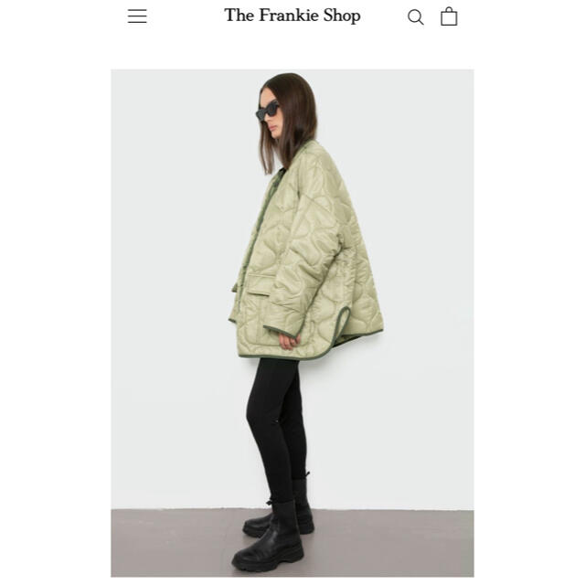 ノーカラージャケットお値下　thefrankieshopミリターキルティング ジャケット