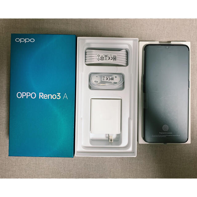 スタイリッシュシンプル Oppo Reno 7A 超美品 ブラック 128GB SIM