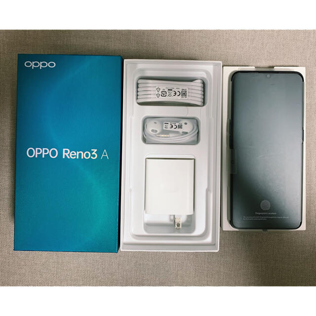 OPPO(オッポ)のぶちゃいく様専用 OPPO Reno3 A ブラック SIMフリー 残債なし スマホ/家電/カメラのスマートフォン/携帯電話(スマートフォン本体)の商品写真