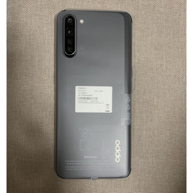 OPPO(オッポ)のぶちゃいく様専用 OPPO Reno3 A ブラック SIMフリー 残債なし スマホ/家電/カメラのスマートフォン/携帯電話(スマートフォン本体)の商品写真