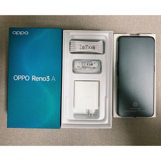 オッポ(OPPO)のぶちゃいく様専用 OPPO Reno3 A ブラック SIMフリー 残債なし(スマートフォン本体)