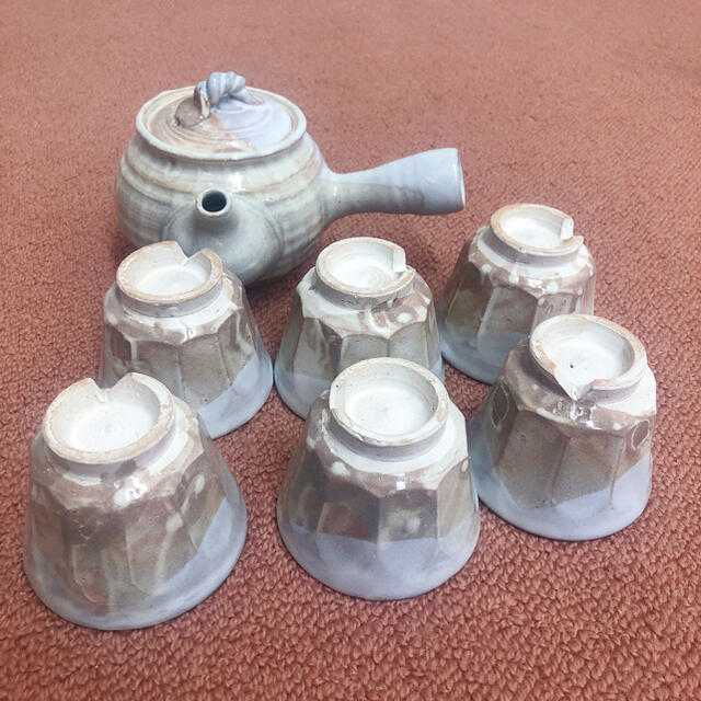 萩焼 水尾 峰雪 茶器セット 急須 湯呑の通販 by きき's shop|ラクマ