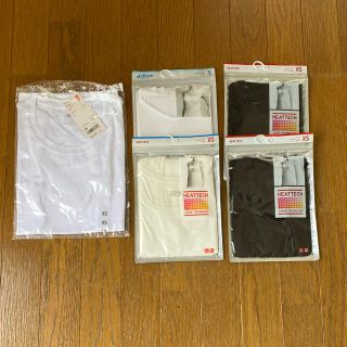 ユニクロ(UNIQLO)の【新品】UNIQLO ユニクロ XS クルーネックT ヒートテック　エアリズム(Tシャツ(半袖/袖なし))