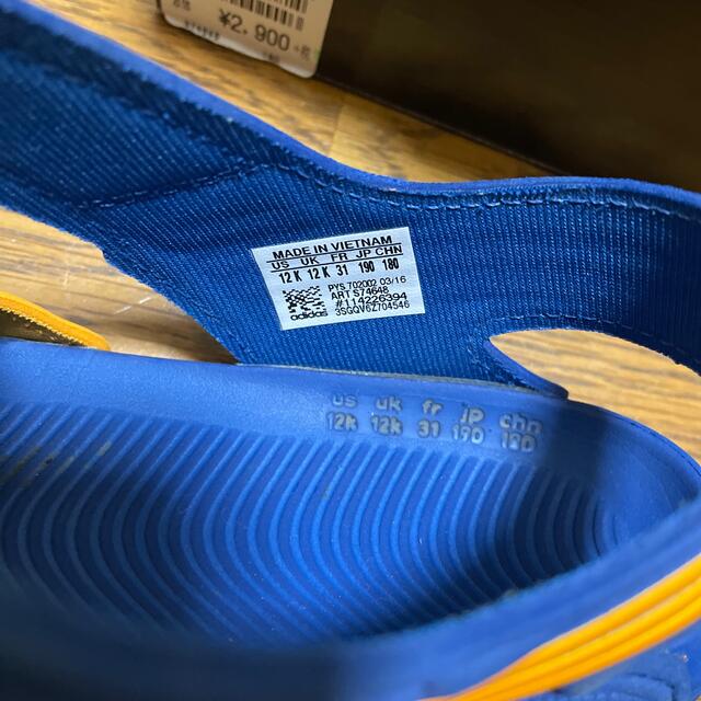adidas キッズ サンダル 19cm 青 - キッズ靴/シューズ(15cm~)