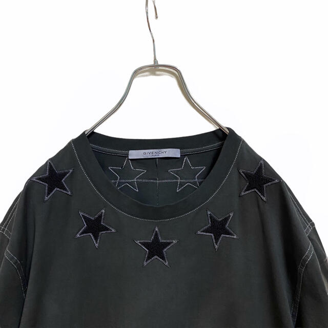 【レア】ジバンシィ 星 3D ワッペン ムラ染め Tシャツ XL メンズ 黒