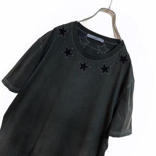 ジバンシィ(GIVENCHY)の【レア】ジバンシィ 星 3D ワッペン ムラ染め Tシャツ XL メンズ 黒(Tシャツ/カットソー(半袖/袖なし))