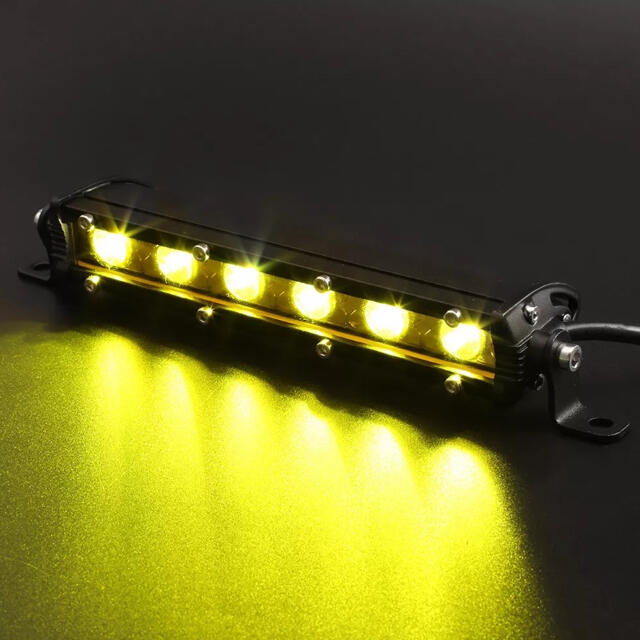 LED ライトバー 作業灯 フォグランプ 黄色 イエロー ワークライト アメ