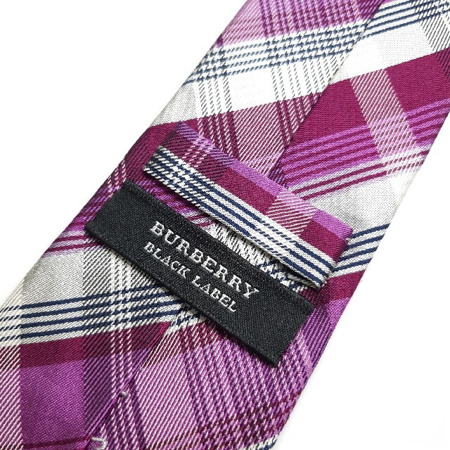 BURBERRY BLACK LABEL(バーバリーブラックレーベル)の【美品】BURBERRY BLACKLABEL ピンク チェック柄 ネクタイ メンズのファッション小物(ネクタイ)の商品写真