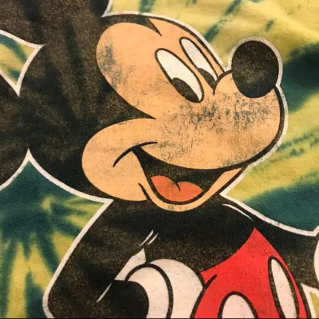 90年代 DISNEY MICKEY MOUSE ミッキーマウス キャラ ボーダー柄 ロングTシャツ ロンT メンズXL ヴィンテージ /eaa318517