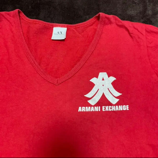 ARMANI EXCHANGE(アルマーニエクスチェンジ)のアルマーニエクスチェンジ　AX ラメロゴVネックTシャツ レディースのトップス(Tシャツ(半袖/袖なし))の商品写真