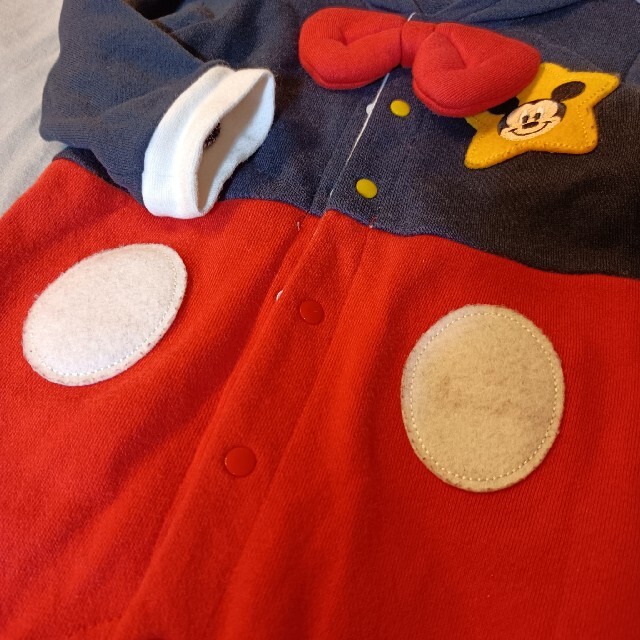 Disney(ディズニー)のディズニー　Disney　mickey　カバーオール キッズ/ベビー/マタニティのベビー服(~85cm)(カバーオール)の商品写真