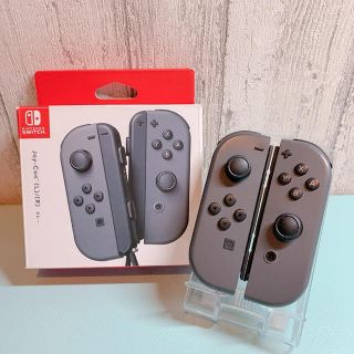 ストラップ２本付き廃盤グレー Switch 左右 ジョイコンJoy-Con(家庭用ゲーム機本体)