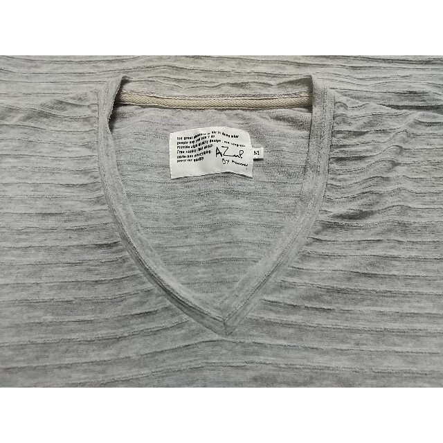AZUL by moussy(アズールバイマウジー)のAZUL by moussy デザイン 半袖Tシャツ Ｍサイズ グレー アズール メンズのトップス(Tシャツ/カットソー(半袖/袖なし))の商品写真
