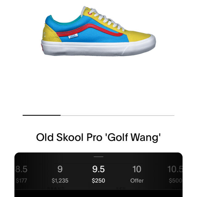 【新品】Vans Old Skool GOLF WANG Size 10