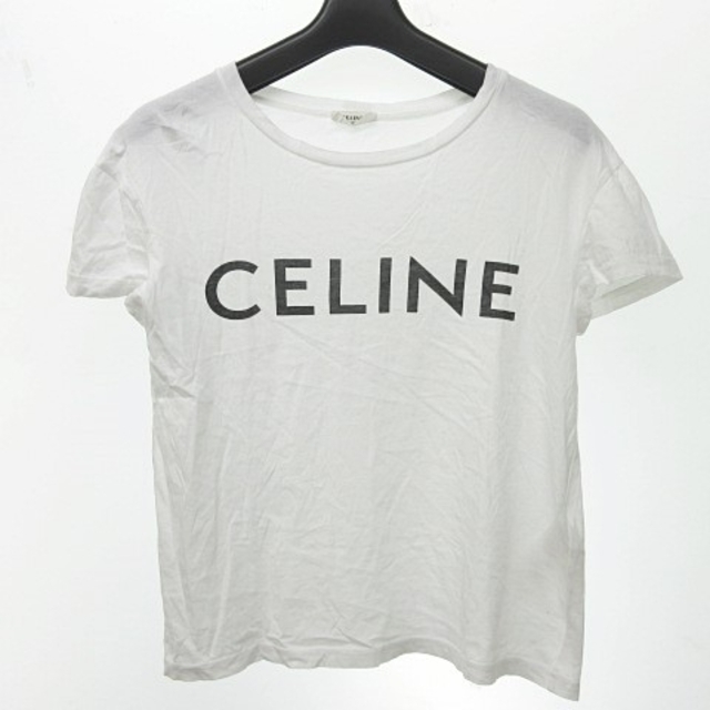 celine - セリーヌ 19SS Tシャツ カットソー 半袖 ロゴプリント 白 XS