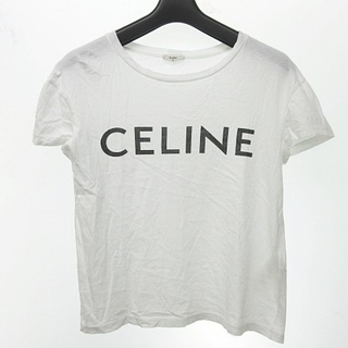 セリーヌ(celine)のセリーヌ 19SS Tシャツ カットソー 半袖 ロゴプリント 白 XS(Tシャツ(半袖/袖なし))