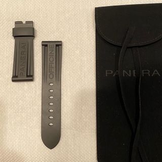 パネライ(PANERAI)のパネライ　尾錠用ラバーベルト　黒(ラバーベルト)