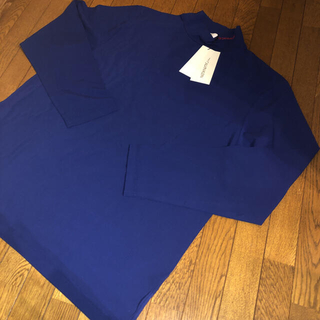 シーケーカルバンクライン(ck Calvin Klein)のカルバンクライン、新品、カッコいい ハイネック長Tシャツ、サイズ3L青(Tシャツ/カットソー(七分/長袖))
