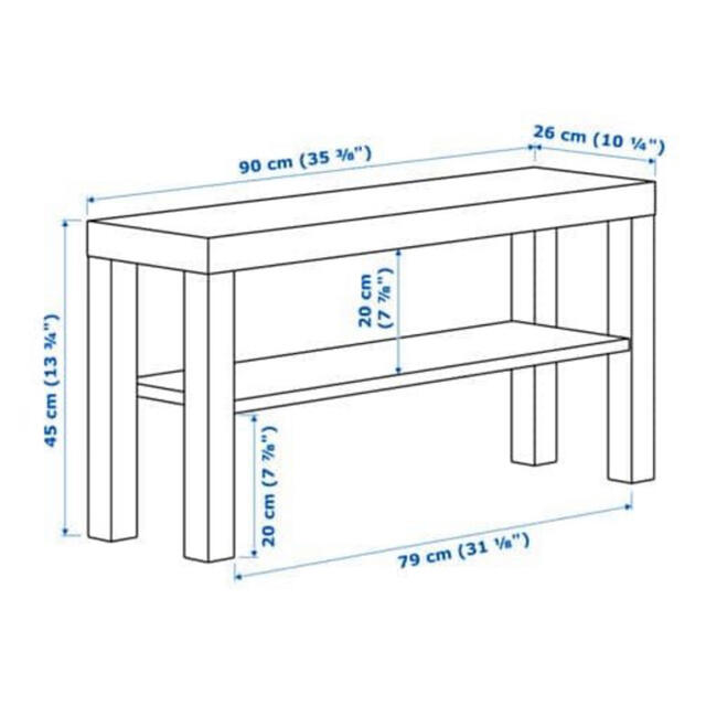 IKEA(イケア)のIKEA テレビ台 ホワイト インテリア/住まい/日用品の収納家具(棚/ラック/タンス)の商品写真