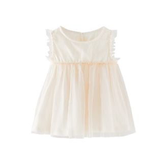 ザラキッズ(ZARA KIDS)のチュールトップス　ピンクベージュ(Tシャツ/カットソー)