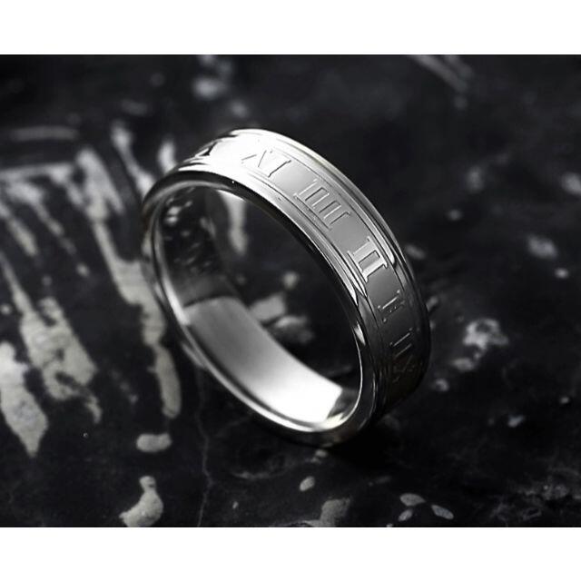 指輪 チタンリング ローマ数字 メンズのアクセサリー(リング(指輪))の商品写真