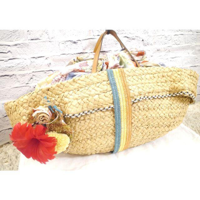 レア◇MARNI マルニ ラフィアxレザー切替 フラワーモチーフ かご ... レア◆MARNI マルニ ラフィアxレザー切替 フラワーモチーフ かご バッグ◆